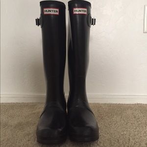 Hunter rainboots size 5 Matte Black